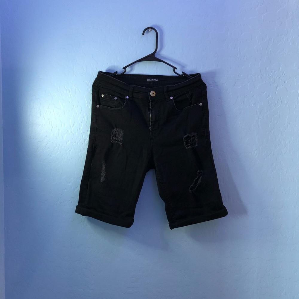Max Carter London | Black Jean Shorts